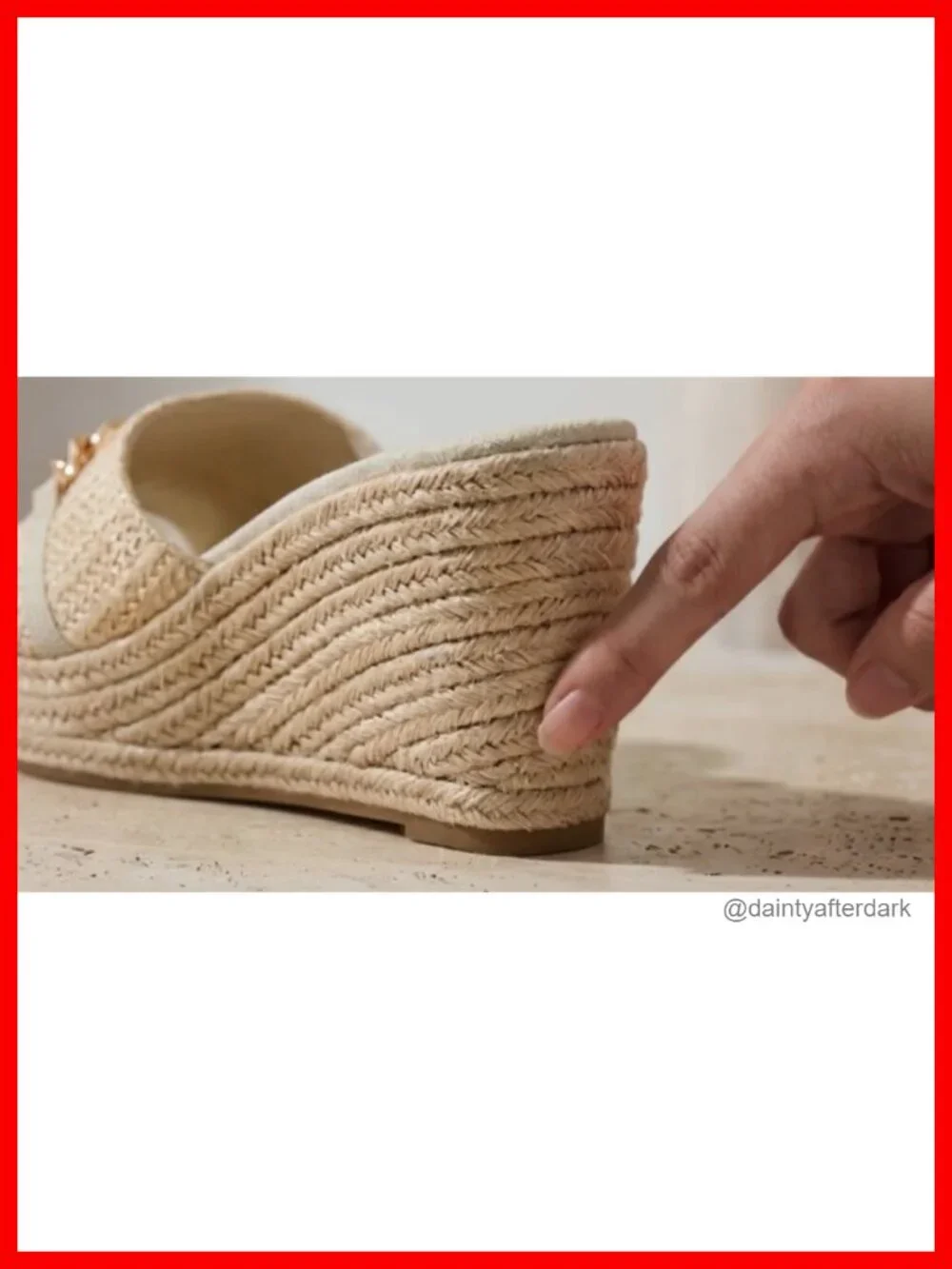 Raffia Wedge Sandals Women Chain Decor Memory Foam Espadrille Platform Mules